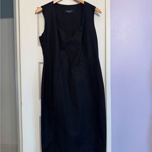 Piazza Sempione Black Sleeveless Sheath Dress IT 46 (US 10)